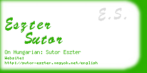 eszter sutor business card